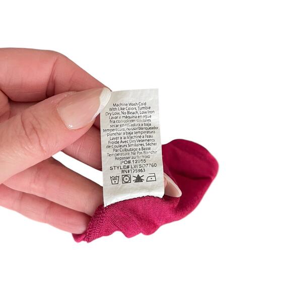 Beyond Yoga Large Yoga Top Long Sleeve Scoop Neck Raspberry Red Pink Tee - Picture 4 of 9